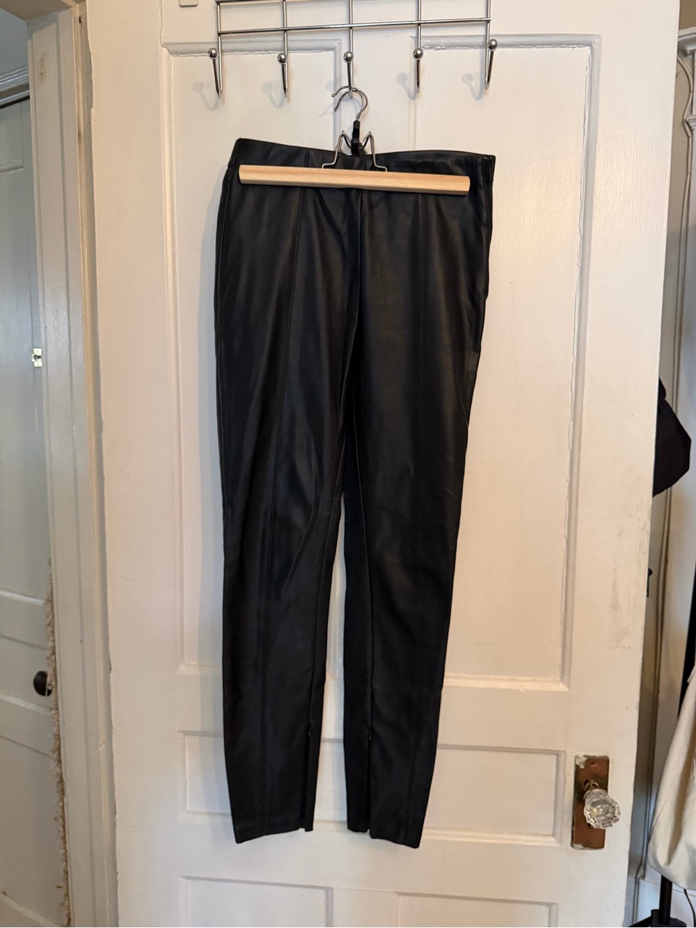 Zara Black Faux Leather Leggings